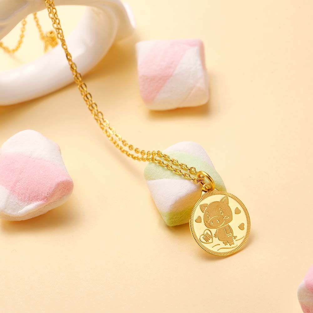 순금 돼지 돌 목걸이 요약정보 및 구매