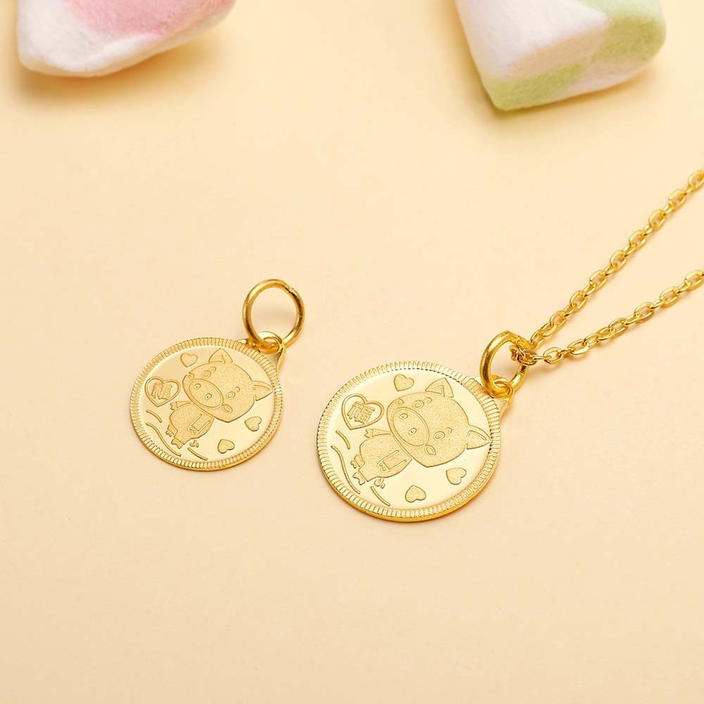 순금 돼지 돌 목걸이 요약정보 및 구매