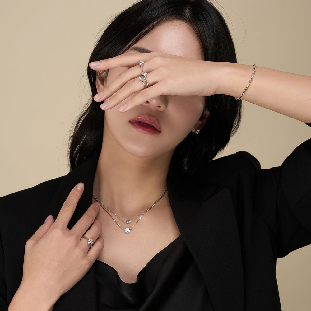 5부 랩 다이아몬드 목걸이 6프롱 요약정보 및 구매