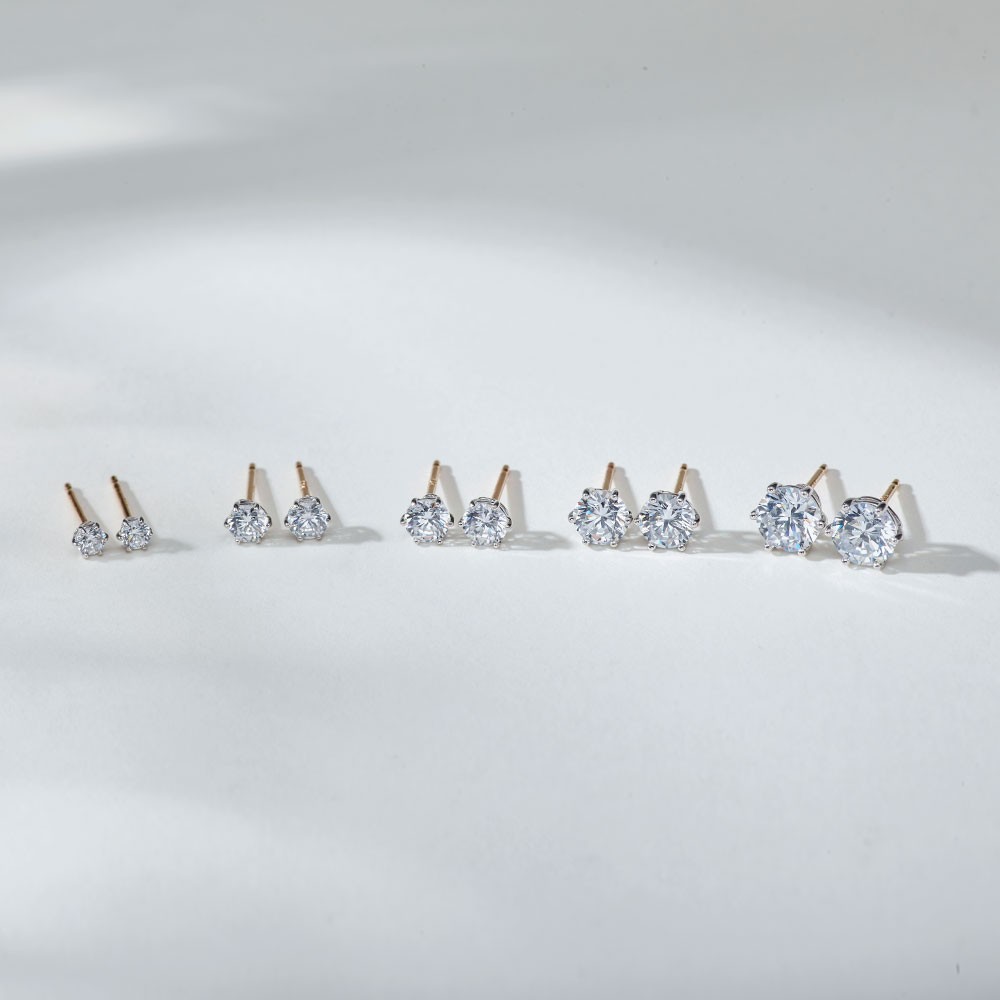 1캐럿 랩 다이아몬드 귀걸이 6프롱 요약정보 및 구매