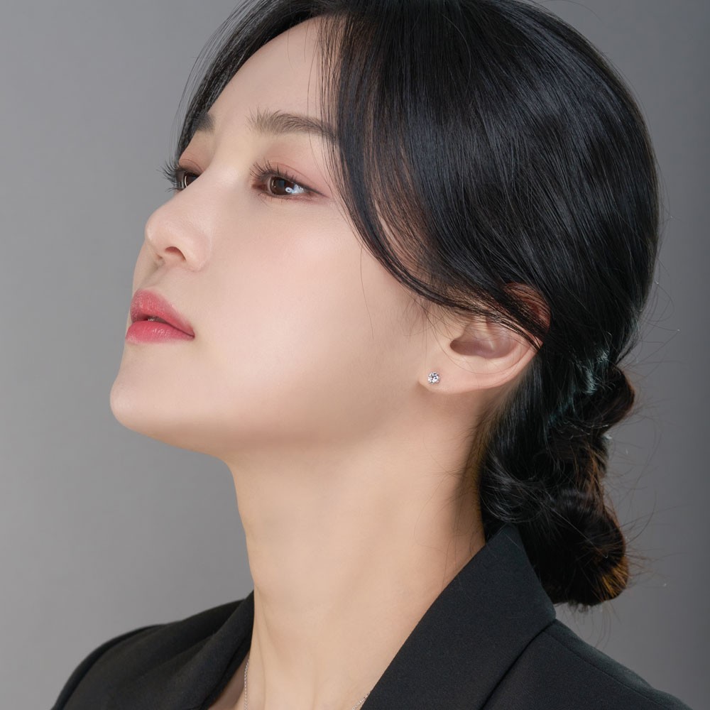 3부 랩 다이아몬드 귀걸이 4프롱 요약정보 및 구매