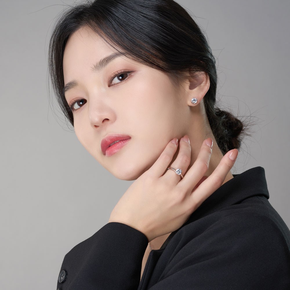 1캐럿 랩 다이아몬드 귀걸이 4프롱 요약정보 및 구매