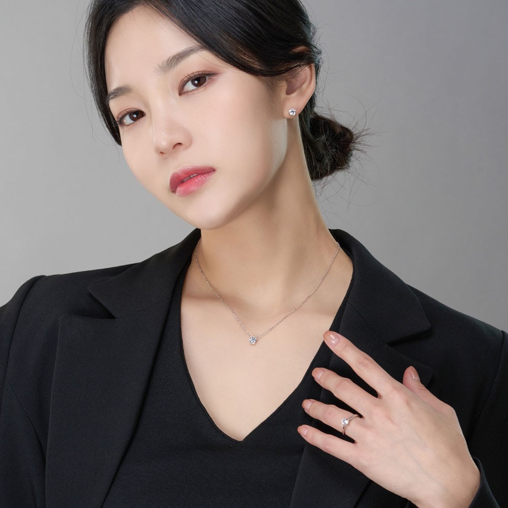 5부 랩 다이아몬드 목걸이 4프롱 요약정보 및 구매