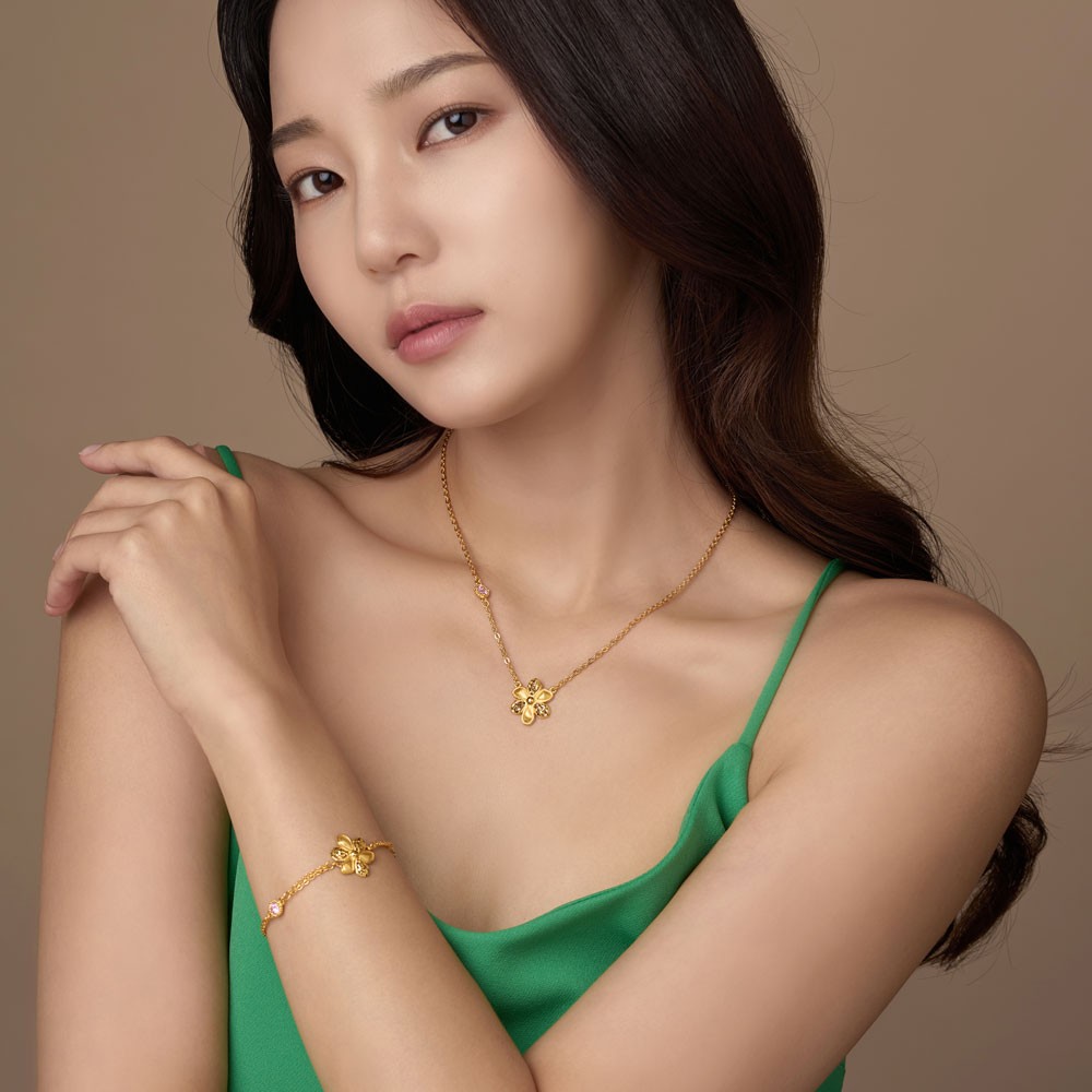 포인트 큐빅 꽃 팔찌 요약정보 및 구매