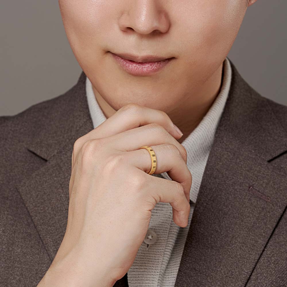 일자 샌딩 밀그레인 남자 반지 요약정보 및 구매