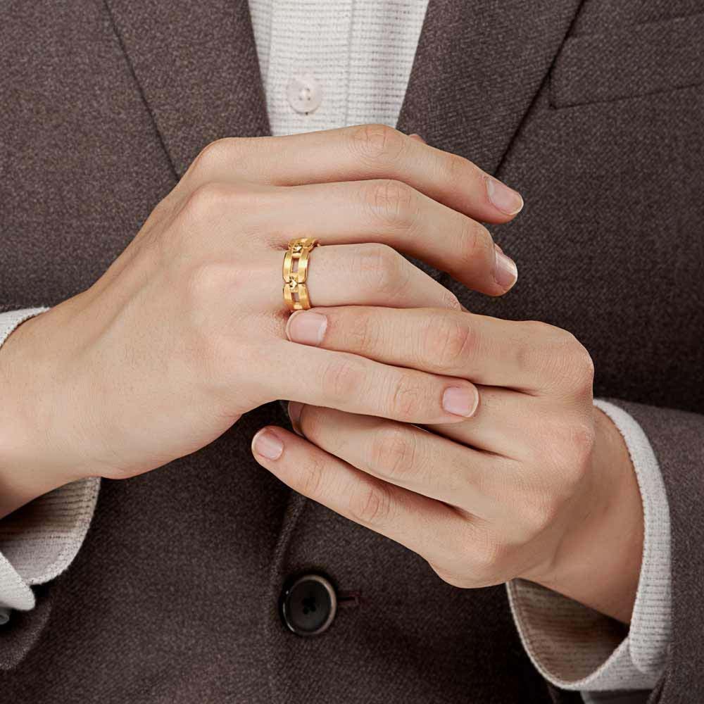 트윈 스퀘어 남자 반지 요약정보 및 구매