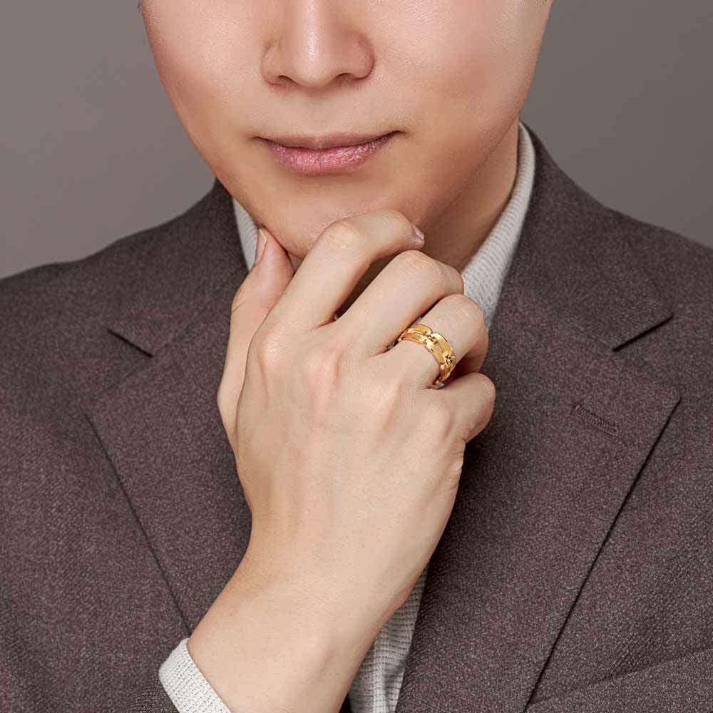 트윈 스퀘어 남자 반지 요약정보 및 구매