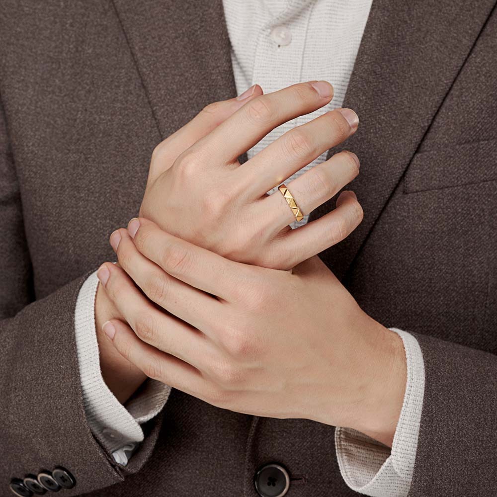 피라미드 컷팅 남자 반지 요약정보 및 구매