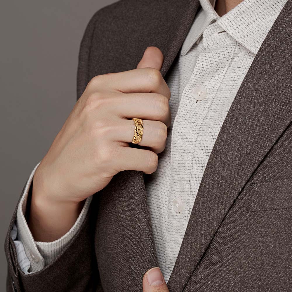 꼬임 샌딩 남자 반지 요약정보 및 구매