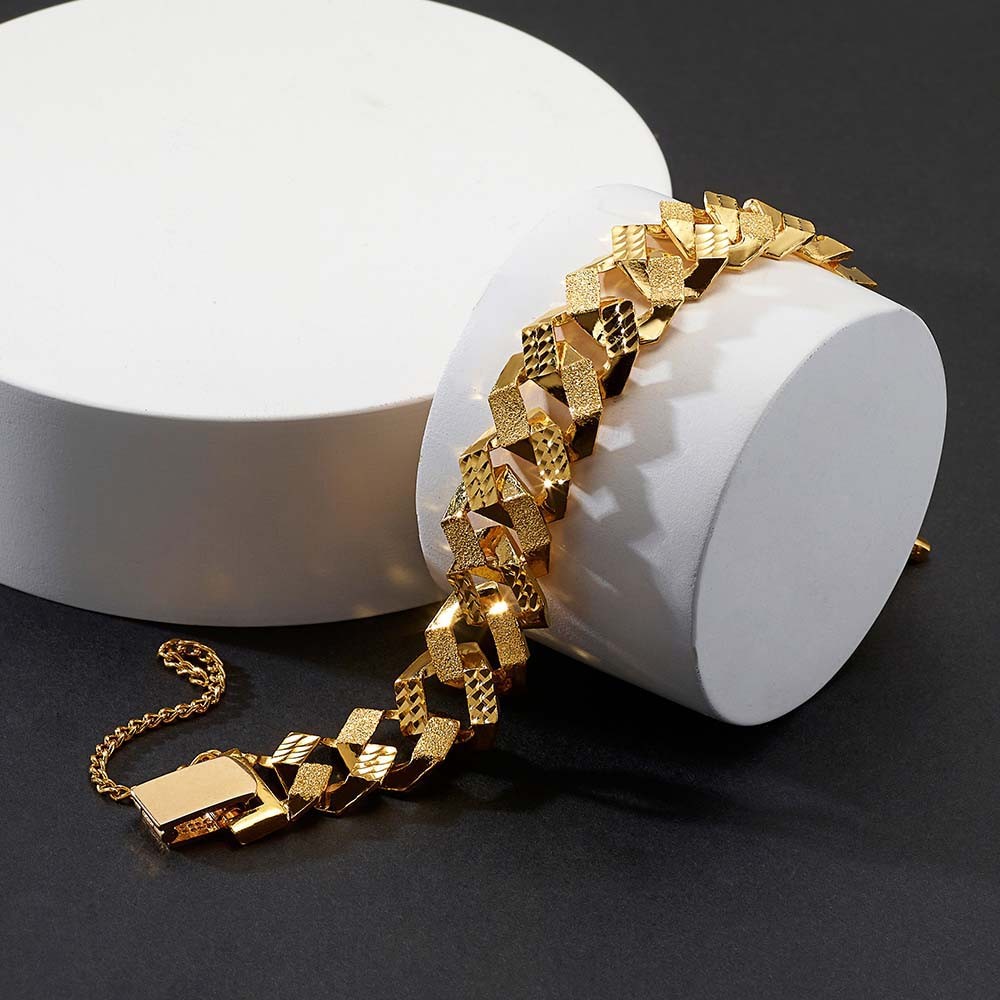 반 할로우 팔각 콤비 체인 팔찌 요약정보 및 구매