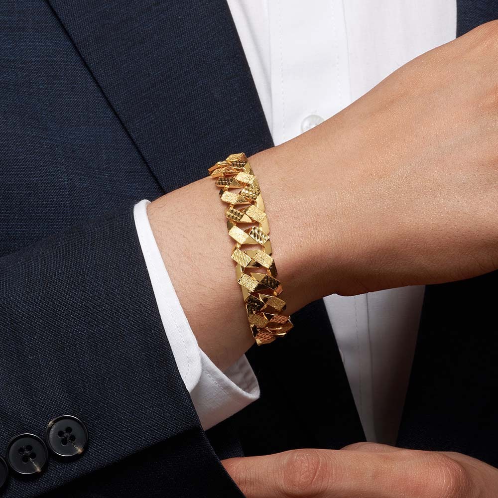 반 할로우 팔각 콤비 체인 팔찌 요약정보 및 구매