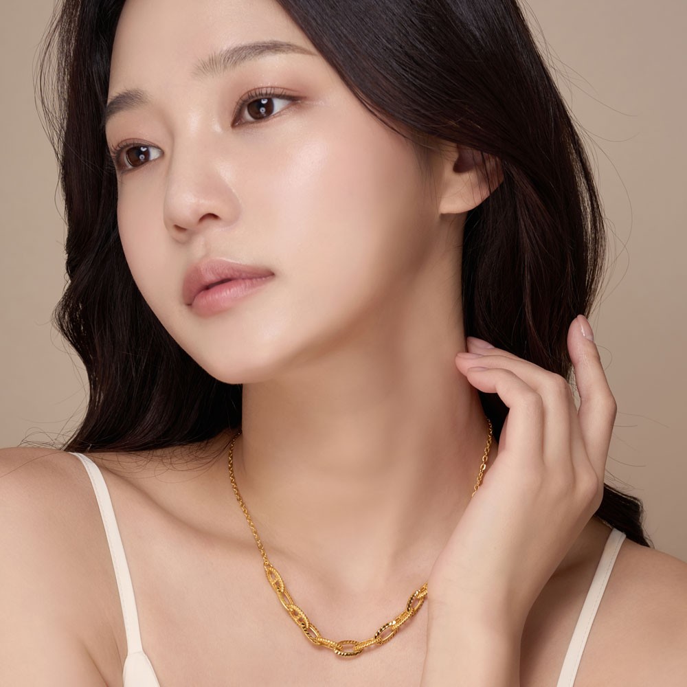 볼드 링크 체인 하프 목걸이 요약정보 및 구매