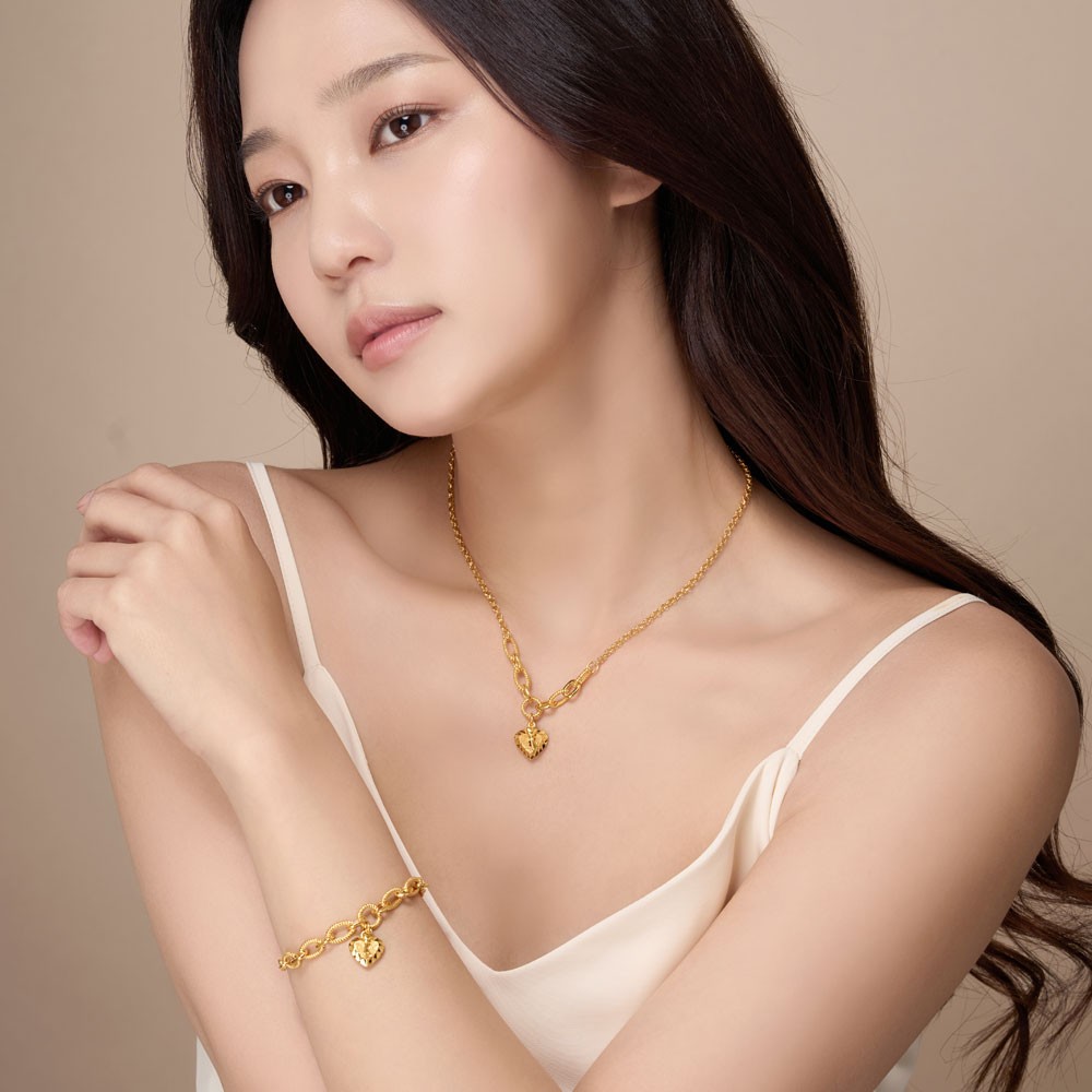 볼륨 하트 자물쇠 꼬임 체인 팔찌 요약정보 및 구매