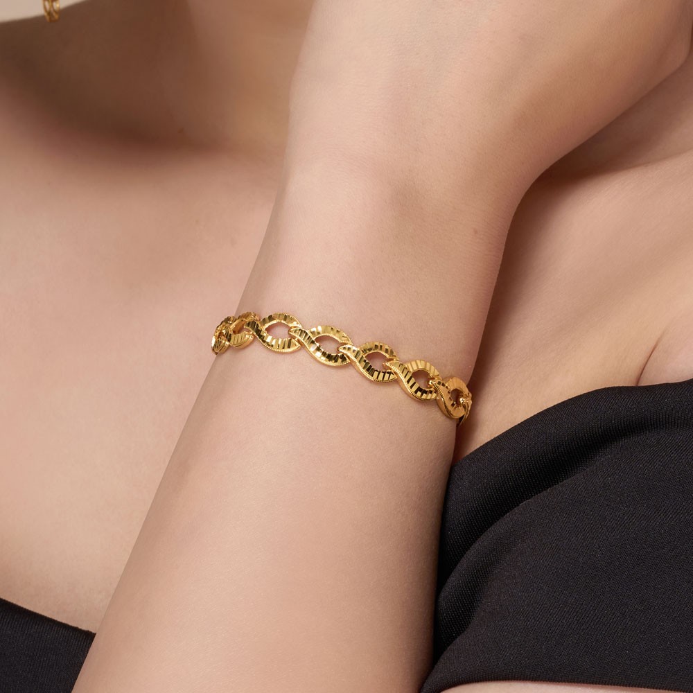 다이아몬드 컷팅 링크 커브 팔찌 요약정보 및 구매