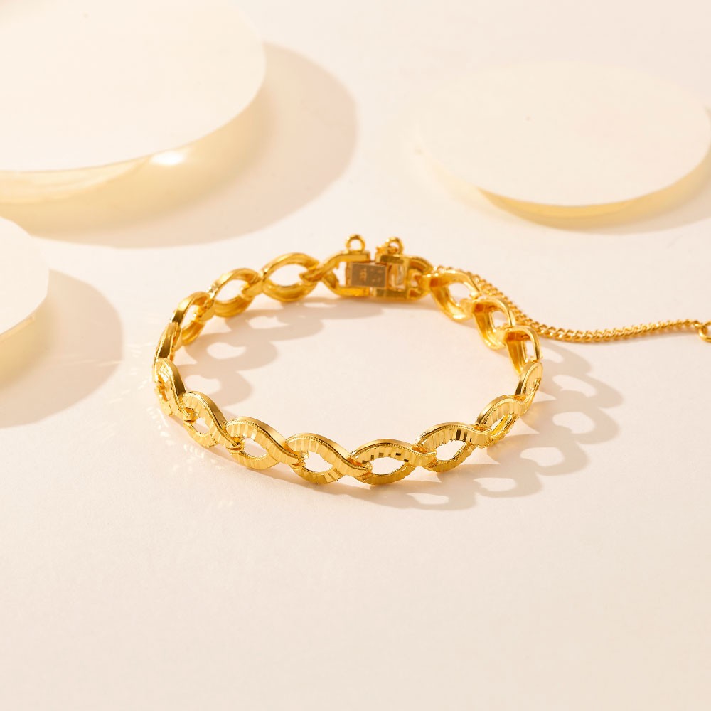 다이아몬드 컷팅 링크 커브 팔찌 요약정보 및 구매