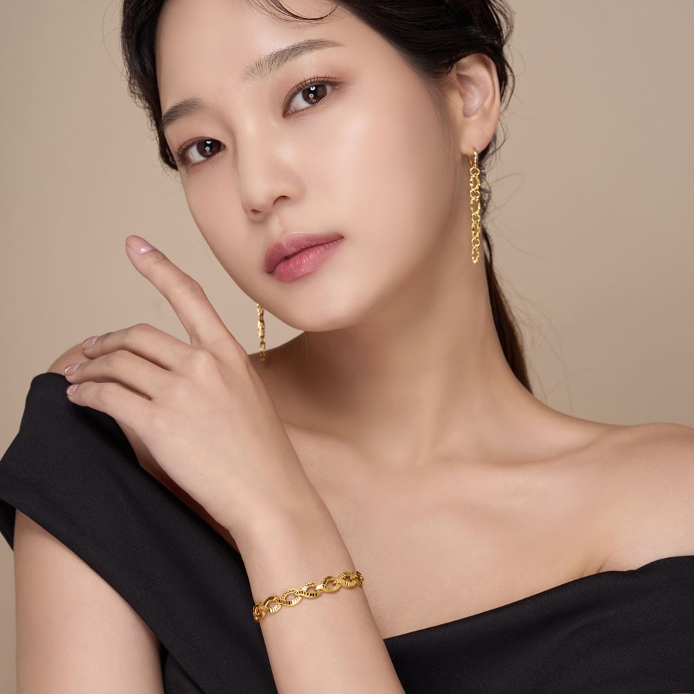 다이아몬드 컷팅 링크 커브 팔찌 요약정보 및 구매