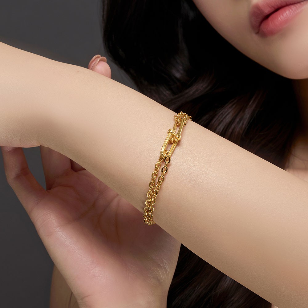 더블 클립 체인 팔찌 요약정보 및 구매