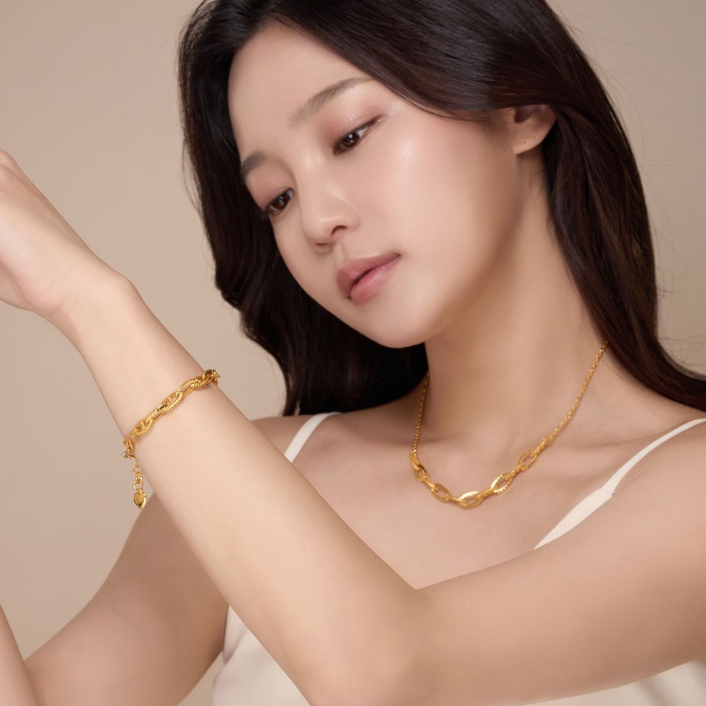 꼬임 커팅 콤비 체인 팔찌 요약정보 및 구매