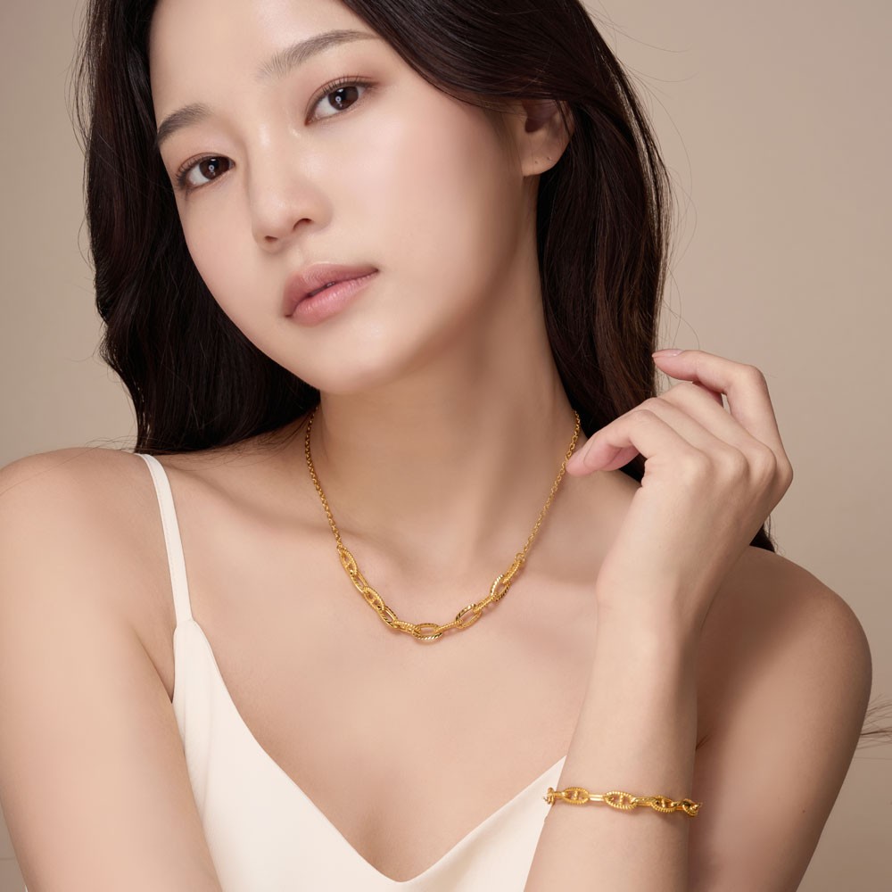 꼬임 커팅 콤비 체인 팔찌 요약정보 및 구매